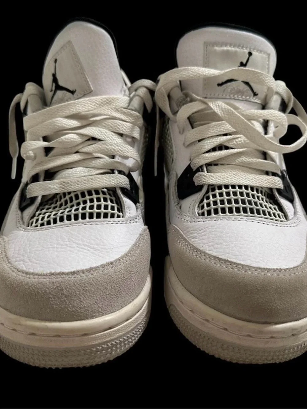 Jordan Men's White and Light Gray Retro Sneakers